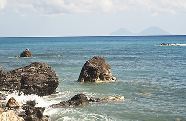 Image showing Brolo beach, Messina, Sicily