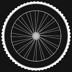 Image showing Bike wheel - isolated on black background