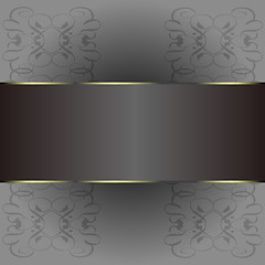 Image showing Abstract background with gold banner