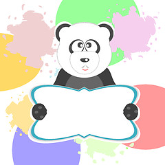 Image showing cute panda with text box