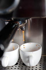 Image showing espresso coffe making with professional machine