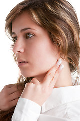 Image showing Woman Checking Heart Rate