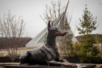 Image showing military iron statue