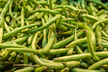 Image showing green beans on display