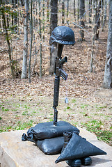 Image showing military iron statue