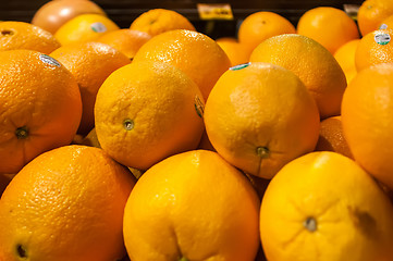 Image showing oranges on display at farmers market
