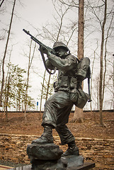 Image showing military iron statue