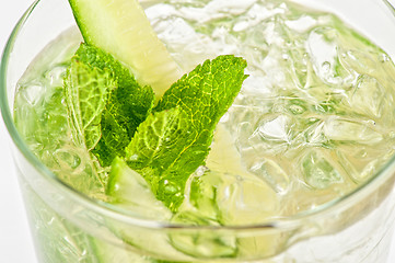 Image showing cocktail with cucumber