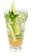Image showing cocktail with cucumber