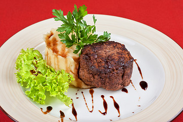 Image showing Fried steaks