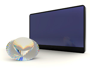 Image showing Diamond and tablet pc