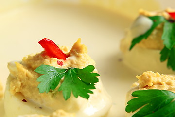 Image showing eggs with mayonnaise