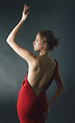 Image showing Girl in the red