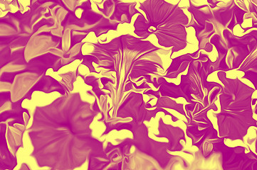 Image showing Decorative flowers in the style of airbrushing -