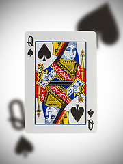 Image showing Playing card, queen