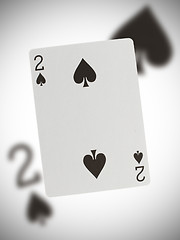 Image showing Playing card, two of spades