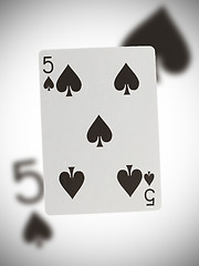 Image showing Playing card, eight of spades