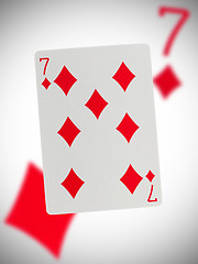 Image showing Playing card, seven