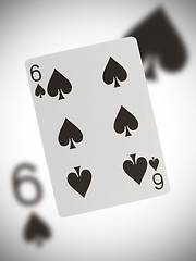 Image showing Playing card, six of spades