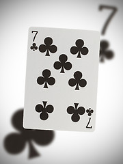 Image showing Playing card, seven