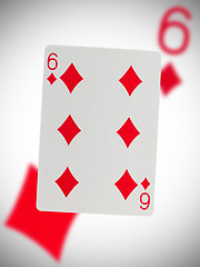 Image showing Playing card, six