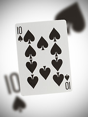 Image showing Playing card, ten of spades