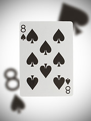 Image showing Playing card, eight of spades