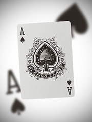 Image showing Playing card, ace of spades