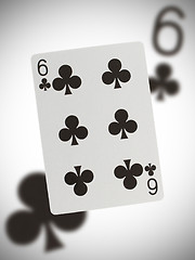 Image showing Playing card, six