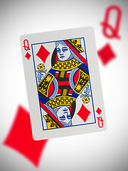 Image showing Playing card, queen