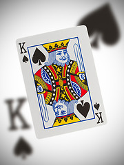 Image showing Playing card, king of spades