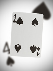 Image showing Playing card, four of spades