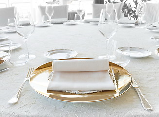 Image showing Wedding catering setting