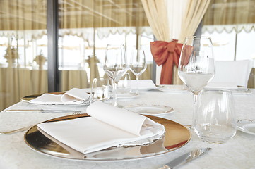 Image showing Wedding catering setting 