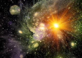 Image showing galaxy in a free space