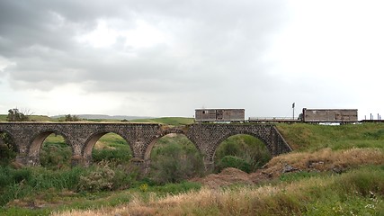 Image showing Old bridge over Jordan river