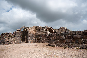 Image showing Belvoir castle ruins in Galilee