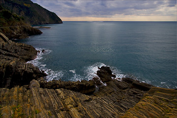 Image showing  water   and coastline in via dell amore 