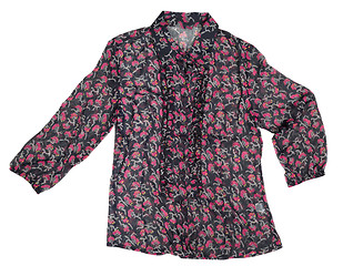 Image showing Fashionable dark blouse