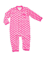 Image showing Pink romper with a heart pattern