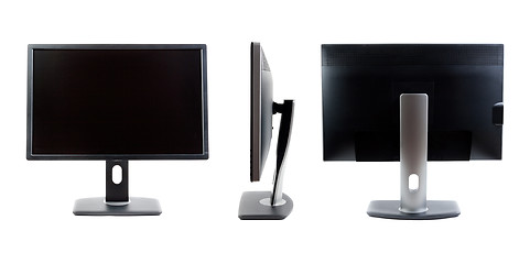 Image showing Collage of IPS LCD monitor, the three species.