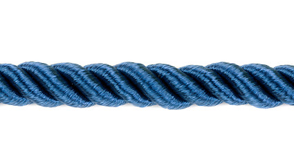 Image showing Closeup of a rope isolated on white