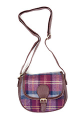 Image showing Ladies fashion plaid bag