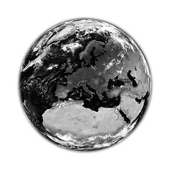 Image showing Europe on black Earth