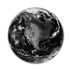 Image showing North America on black Earth