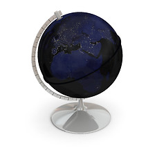 Image showing Night lights globe