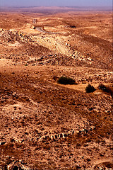 Image showing desert street and hill in matmata 