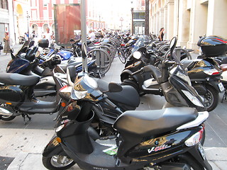 Image showing Motorcycle parking