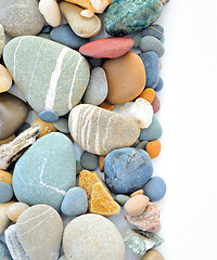 Image showing colored stones on white background