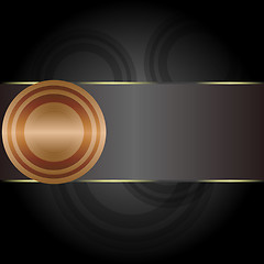 Image showing Golden circular abstract motion on vintage background